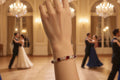 Ruby Red & Crystal Glass Bead Slip-On Bracelet