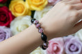Rose Glass Bead Stretch Bracelet