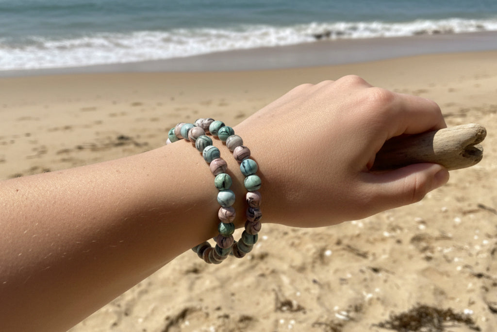 Multi Color Glass Bead Bracelet Set